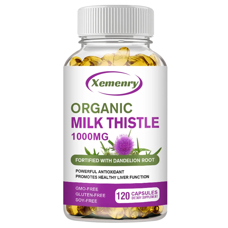 Капсулы для расторопши 1000 мг – обзор и цена Milk Thistle Silymarin