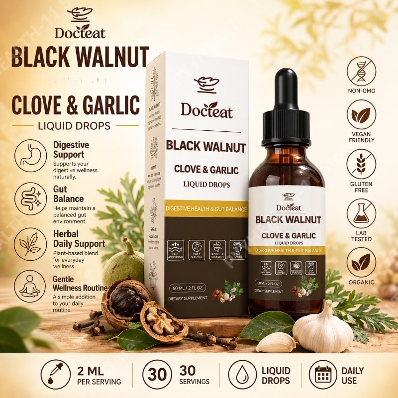 Жидкие капли с черным грецким  – обзор и цена Herbal Wellness Blend
